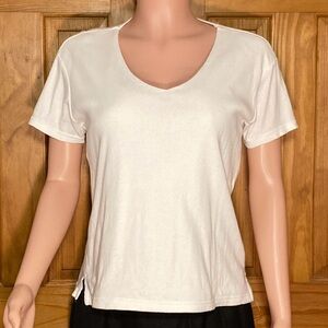 EUC Vintage White Stag V-Neck Top Size L